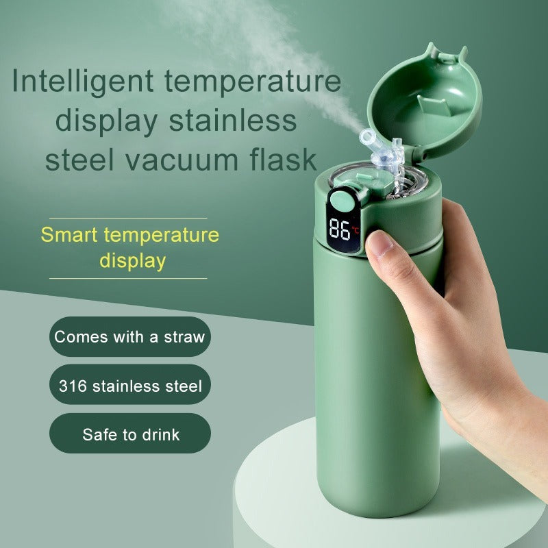 Stainless Steel Insulation Bottle With Straw